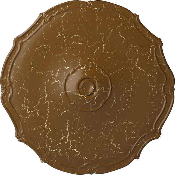 Ekena Millwork Pompeii Ceiling Medallion (Fits Canopies up to 2"), 18 7/8"OD x 1 1/2"P, Smokey Topaz Crackle CM18POSTC - main